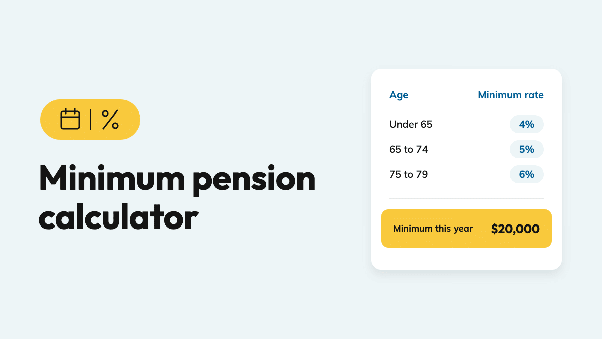 Minimum pension drawdown calculator